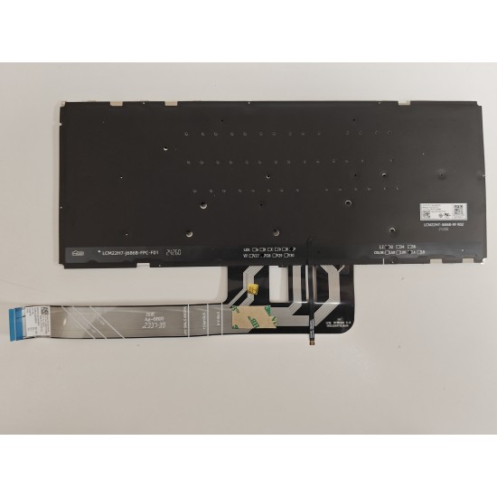 Tastatura Laptop 2-in-1, Lenovo, Yoga 7 14IIL10 Type 83JQ, iluminata, albastra, layout US