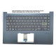 Carcasa superioara cu tastatura palmrest Laptop, Asus, VivoBook 14 X421F, X421FA, X421FF, X421FL, X421FP, X421FQ, 90NB0Q07-R32UI0, 90NB0Q07-R32US0, 39XKSTAJN80, X421FAY-1K, American Blue, layout US