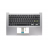 Carcasa superioara cu tastatura palmrest Laptop, Asus, VivoBook 14 X421I, X421IA, X421U, X421UUA, 90NB0QR4-R30US0, 90NB0QR4-R30UI0, 39XKSTAJNG0, X421IA-8G, iluminata, gri, layout US