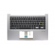 Carcasa superioara cu tastatura palmrest Laptop, Asus, VivoBook 14 X421I, X421IA, X421U, X421UUA, 90NB0QR4-R30US0, 90NB0QR4-R30UI0, 39XKSTAJNG0, X421IA-8G, iluminata, gri, layout US