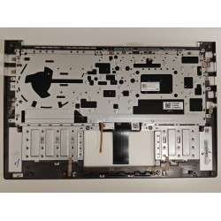 Carcasa superioara cu tastatura palmrest Laptop, Asus, VivoBook 14 X421I, X421IA, X421U, X421UUA, 90NB0QR1-R30US0, 90NB0QR1-R30UI0, 39XKSTAJNF0, X421IA-8G, iluminata, argintie, layout US