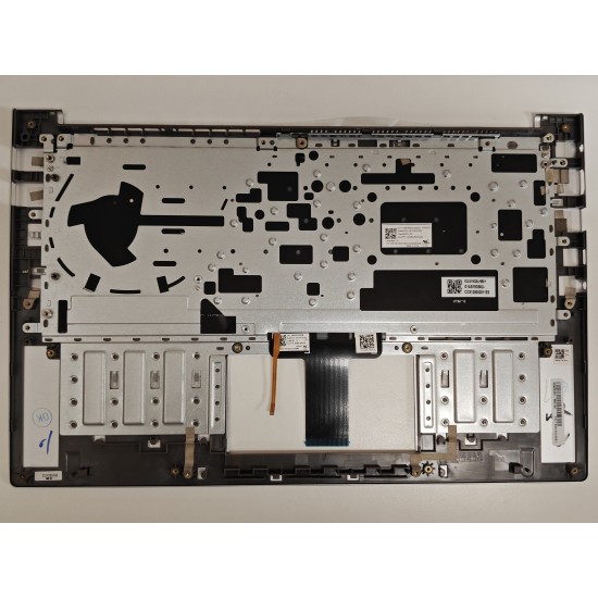 Carcasa superioara cu tastatura palmrest Laptop, Asus, VivoBook 14 X421I, X421IA, X421U, X421UUA, 90NB0QR1-R30US0, 90NB0QR1-R30UI0, 39XKSTAJNF0, X421IA-8G, iluminata, argintie, layout US