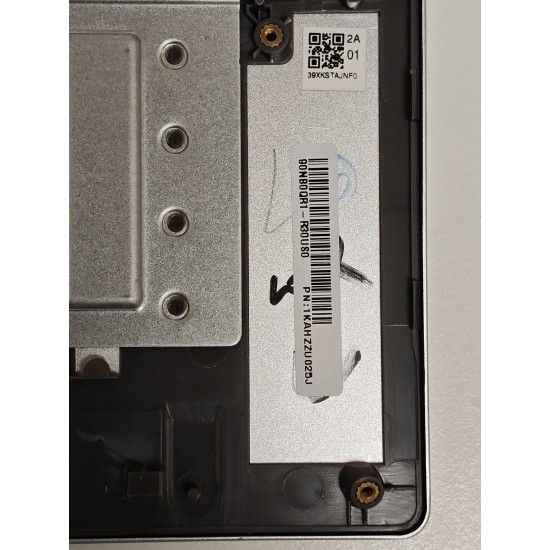 Carcasa superioara cu tastatura palmrest Laptop, Asus, VivoBook 14 X421I, X421IA, X421U, X421UUA, 90NB0QR1-R30US0, 90NB0QR1-R30UI0, 39XKSTAJNF0, X421IA-8G, iluminata, argintie, layout US