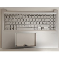 Carcasa superioara cu tastatura palmrest Laptop, Asus, VivoBook 16X M1603I, M1603IA, M1603Q, M1603QA, 90NB0Y82-R31US0, 90NB0Y82-R31UI0, 13N1-FDA0801, 13N1-FBM0311, 13N1-FBM0301, M1603QA-1S, iluminata, American Silver, layout US
