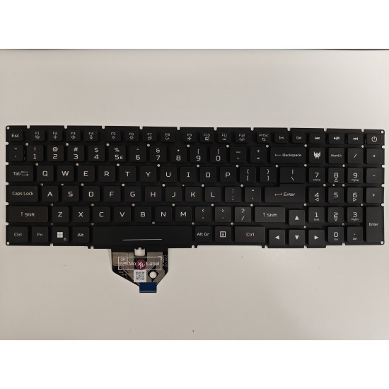 Tastatura Laptop Gaming, Acer, Predator Helios 16 PH16-71, PH16-72, N23Q1, iluminata, RGB Per Key, neagra, layout US