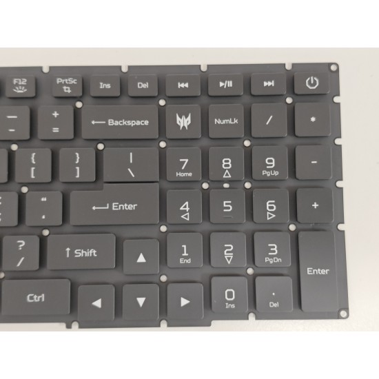 Tastatura Laptop Gaming, Acer, Predator Helios 16 PH16-71, PH16-72, N23Q1, iluminata, RGB Per Key, neagra, layout US