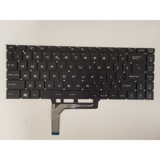 Tastatura Laptop Gaming, MSI, Bravo 15 A4DC, A4DCR, A4DD, A4DDR, MS-16WK, iluminata, neagra, layout US