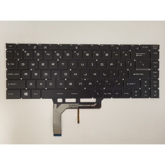 Tastatura Laptop Gaming, MSI, Bravo 15 A4DC, A4DCR, A4DD, A4DDR, MS-16WK, iluminata, neagra, layout US