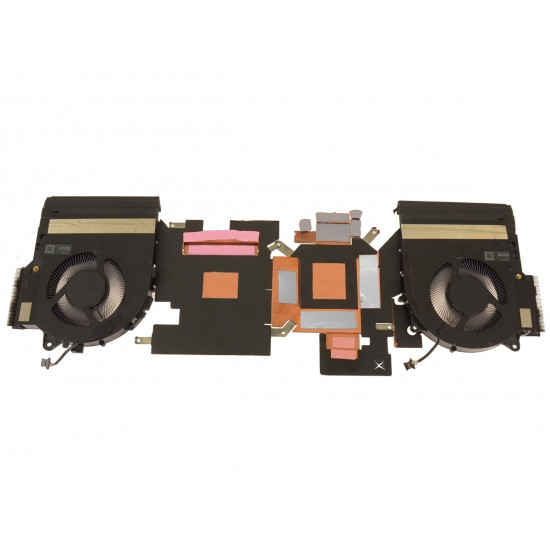 Set coolere Laptop, Dell, Alienware m17 R5 AMD, KDKNW, 0KDKNW, MG75091V1-C080-S9A, MG75091V1-C090-S9A, AT3S9005ZAL, pentru RTX 3060 si RTX 3070, 12V, 0.40A