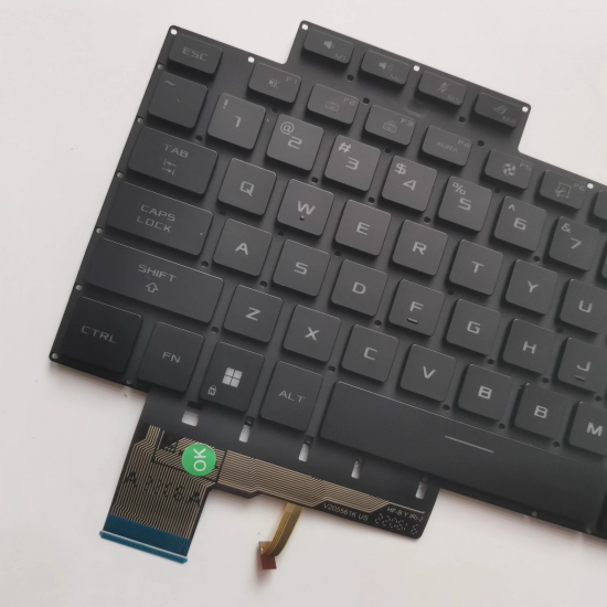 Tastatura Laptop Gaming, Asus, ROG Zephyrus M16 GU604V, GU604VI, GU604VU, GU604VY, GU604VZ, iluminata, RGB, 8 pini, neagra, layout US