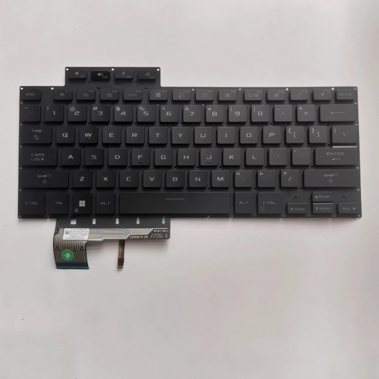 Tastatura Laptop Gaming, Asus, ROG Zephyrus M16 GU604V, GU604VI, GU604VU, GU604VY, GU604VZ, iluminata, 8 pini, neagra, layout US