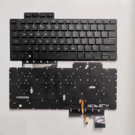 Tastatura Laptop Gaming, Asus, ROG Zephyrus M16 GU604V, GU604VI, GU604VU, GU604VY, GU604VZ, iluminata, 8 pini, neagra, layout US