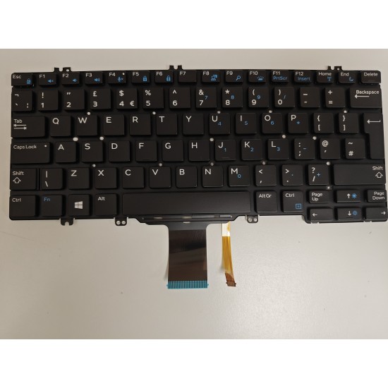 Tastatura Laptop, Dell, Latitude 7280, P28S, P28S001, 0C21RV, C21RV, iluminata, layout UK