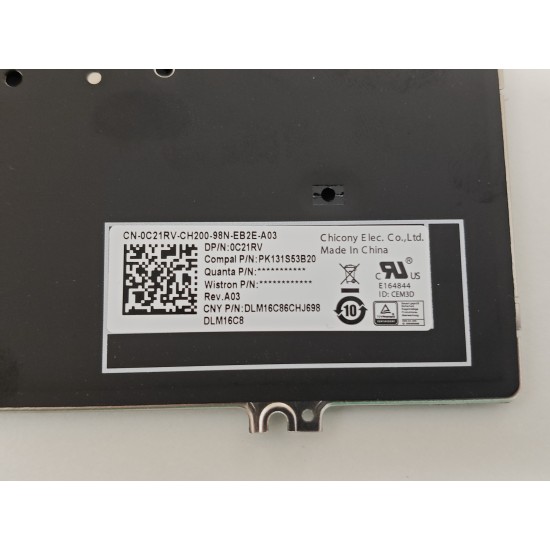 Tastatura Laptop, Dell, Latitude 7280, P28S, P28S001, 0C21RV, C21RV, iluminata, layout UK
