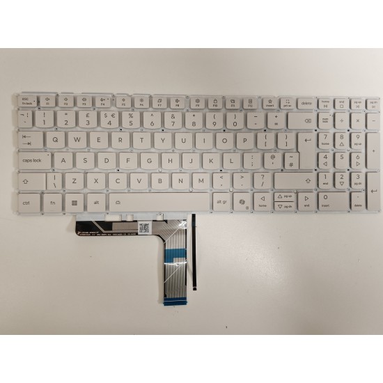 Tastatura Laptop, Lenovo, IdeaPad Slim 5 16IRH10 Type 83HS, iluminata, alba, layout UK