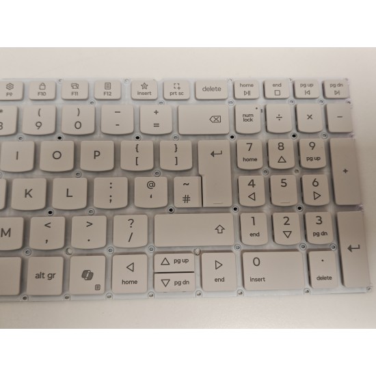 Tastatura Laptop, Lenovo, IdeaPad Slim 5 16IRH10 Type 83HS, iluminata, alba, layout UK