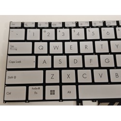 Tastatura Laptop, Asus, ZenBook 14 Q415M, Q415MA, iluminata, argintie, layout US
