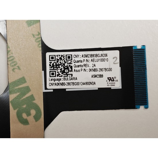 Tastatura Laptop, Asus, ZenBook 14 Q415M, Q415MA, iluminata, albastra, layout US