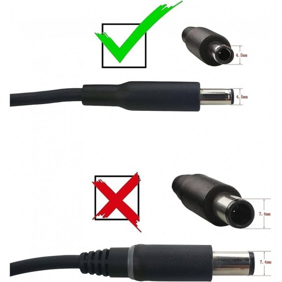 Incarcator Laptop, Dell, Inspiron 14 Plus 7430, P14H, P14H003, HA65NS5-00, 19.5V, 3.34A, 65W, mufa 4.5x3.0mm