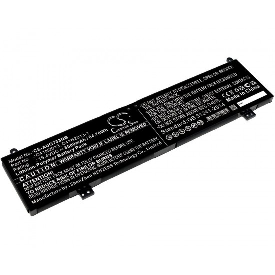 Baterie compatibila Laptop Gaming, Asus, TUF F17 FX707Z, FX707ZR, FX707ZM, 0B200-03880000, 4ICP5/63/133, C41N2013, C41N2013-1, 15.4V, 5500mAh, 84.70Wh