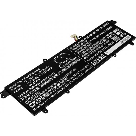 Baterie compatibila Laptop, Asus, ZenBook S13 UX392F, UX392FA, UX392FN, 0B200-03210100, 3ICP5/70/82, C31POJH, C31N1821, 11.55V, 4150mAh, 47.93Wh