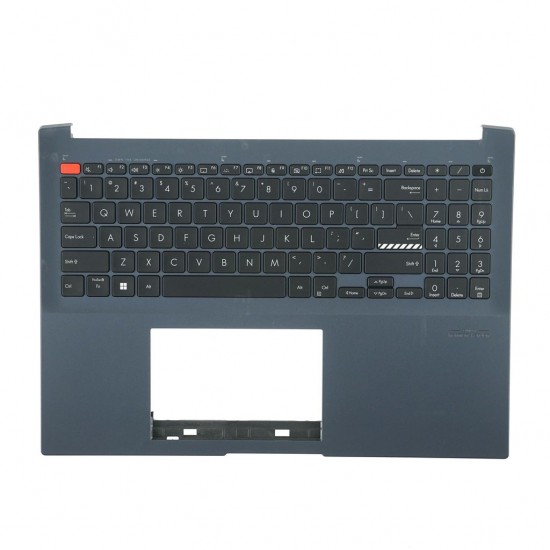 Carcasa superioara cu tastatura palmrest Laptop, Asus, Vivobook Pro 16 K6602Z, K6602ZC, K6602ZE, 90NB0Z41-R30US0, 90NB0Z41-R30UI0, K6602ZE-2B, NB6177, HQ207220900002921, iluminata, neagra, layout US