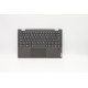 Carcasa superioara cu tastatura palmrest Laptop 2-in-1, Lenovo, Yoga C640-13IML Type 81UE, 5CB0W43775, 45LF3TALV00, FALF3002010, iluminata, layout UK