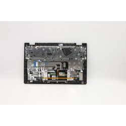 Carcasa superioara cu tastatura palmrest Laptop 2-in-1, Lenovo, Yoga C640-13IML LTE Type 81XL, 5CB0W43757, 45LF3TALV10, FALF3002010, iluminata, layout US