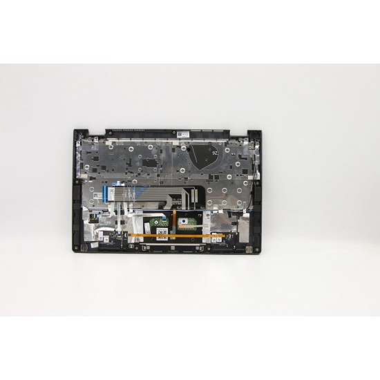 Carcasa superioara cu tastatura palmrest Laptop 2-in-1, Lenovo, Yoga C640-13IML Type 81UE, 5CB0W43775, 45LF3TALV00, FALF3002010, iluminata, layout UK