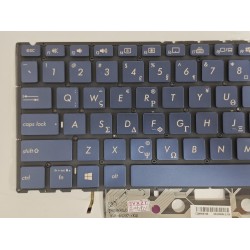 Tastatura Laptop, Asus, ZenBook 15 UX534F, UX534FA, UX534FAC, UX534FT, UX534FTC, iluminata, albastra, layout Greek (GR)/(US)