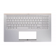 Carcasa superioara cu tastatura palmrest Laptop, Asus, ZenBook 15 UX533FAC, 90NB0NM5-R30300, 13NB0NM1P01011-1, 13N1-9DA0P11, 13NB0NM5AM0211, 13NB0NMXM05X1X, UX534FAC-2S, iluminata, argintie, layout US