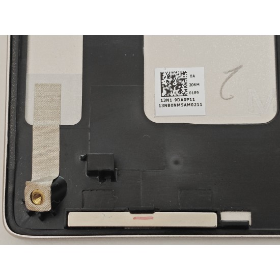 Carcasa superioara cu tastatura palmrest Laptop, Asus, ZenBook 15 UX533FAC, 90NB0NM5-R30300, 13NB0NM1P01011-1, 13N1-9DA0P11, 13NB0NM5AM0211, 13NB0NMXM05X1X, UX534FAC-2S, iluminata, argintie, layout US