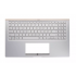 Carcasa superioara cu tastatura palmrest Laptop, Asus, ZenBook 15 UX533FAC, 90NB0NM5-R30590, 13NB0NM1P01011-1, 13N1-9DA0Q21, 13NB0NM5AM0311, 13NB0NMXM06X1X, UX534FAC-2S, iluminata, argintie, layout US
