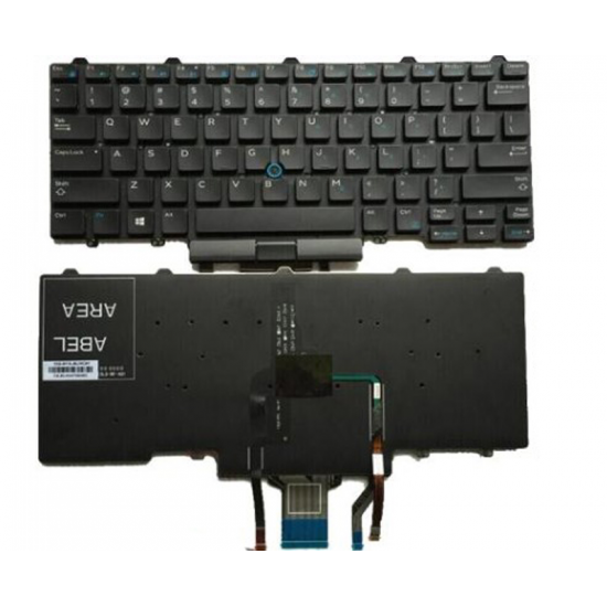 Tastatura Laptop, Dell, Latitude 14 E5470, P62G, P62G001, 0F2X80, 04VMV0, dual point, iluminata, neagra, layout US