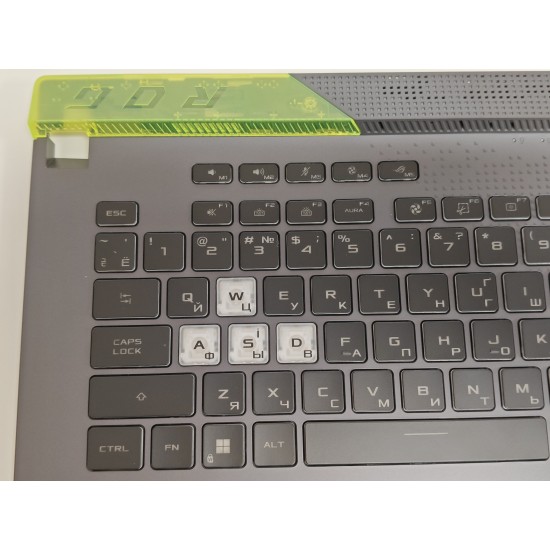 Carcasa superioara cu tastatura palmrest Laptop Gaming, Asus, ROG Strix G15 G513R, G513RC, G513RM, 90NR0886-R31UA0, iluminare RGB 4-Zone, 16 pini, layout UK (Kkraine)
