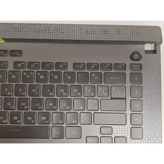 Carcasa superioara cu tastatura palmrest Laptop Gaming, Asus, ROG Strix G15 G513R, G513RC, G513RM, 90NR0886-R31UA0, iluminare RGB 4-Zone, 16 pini, layout UK (Kkraine)