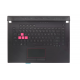 Carcasa superioara cu tastatura palmrest Laptop Gaming, Asus, ROG Strix G15 G512L, G512LU, G512LV, G512LW, G512LWS, 90NR0343-R31US0, 6051B1433101, G512LWS-1H, iluminata, RGB 4-Zone, 16 pini, conector touchpad 8 pini, layout US