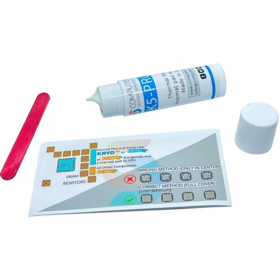 Pasta termica profesionala K5 Pro 10g, pentru inlocuire termal pad pentru placi video, laptopuri de gaming, IMac, PS3, PS4, PS5, XBox, memorii video, surse video