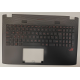 Carcasa superioara cu tastatura palmrest Laptop, Asus, ROG GL552J, GL552JX, GL552V, GL552VL, GL552VX, GL552VW, 90NB09I3-R31UK0, 13NB07Z1AP0231, 13NB07Z1AP04041, iluminata, layout UK