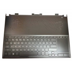 Carcasa superioara cu tastatura palmrest Laptop Gaming, Asus, ROG Zephyrus S GX531G, 90NR01D1-R31US0, 13NR0101P01111, 13NR0101P05011-1, 13N1-7QA0101, 13NR01D1AM0701, GX531GX-1A, iluminata, RGB 4-Zone, neagra, layout US