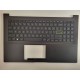 Carcasa superioara cu tastatura palmrest Laptop, Asus, VivoBook 15 F513I, F513IA, 90NB0RR1-R32US0, 13N1-BAA0402, 13N1-BQM0201, X513IA-2K, iluminata, neagra, layout US