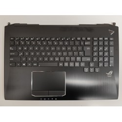 Carcasa superioara cu tastatura palmrest Laptop, Asus, ROG G750, G750J, G750JH, G750JS, G750JW, G750JX, G750JZ, G750JM, 90NB00M1-R31TA0, iluminata, layut US