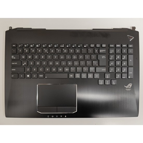 Carcasa superioara cu tastatura palmrest Laptop, Asus, ROG G750, G750J, G750JH, G750JS, G750JW, G750JX, G750JZ, G750JM, 90NB00M1-R31TA0, iluminata, layut US
