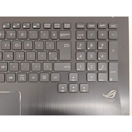 Carcasa superioara cu tastatura palmrest Laptop, Asus, ROG G750, G750J, G750JH, G750JS, G750JW, G750JX, G750JZ, G750JM, 90NB00M1-R31TA0, iluminata, layut US