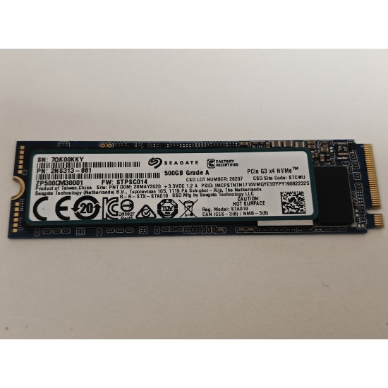 Solid State Drive (SSD) Seagate, 500GB, PCIe Gen 3.0 x 4, NVMe M.2