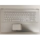 Carcasa superioara cu tastatura palmrest Laptop, Asus, VivoBook S17 S712F, S712FA, S712FAM, S712FB, S712J, S712JA, S712U, S712UA, 90NB0TW1-R30UK0, 90PC27380100GZ, 13NB0TW0M01011, 13N1-D0A0101, 13N1-D0A0401, argintie, layout UK