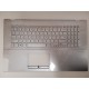 Carcasa superioara cu tastatura palmrest Laptop, Asus, VivoBook S17 S712D, S712DA, S712DAM, S712DK, S712E, S712EA, S712EAM, S712EQ, S712EQM, 90NB0L61-R31US0, 90PC27130101GZ, 13NB0L60M01211, 13N1-7GA0S01, X712FA-8S, iluminata, argintie, layout US