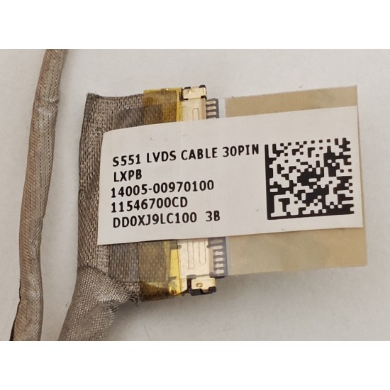 Cablu video LVDS Laptop, Asus, A551L, A551LA, A551LB, A551LN, 14005-00970100, DD0XJ9LC100, S551 LVDS Cable, non touch, 30 pini