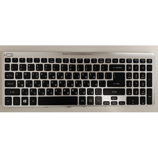 Tastatura Laptop, Acer, Aspire V5-531, V5-531G, V5-571, V5-571G, cu rama, iluminata, layout GR (US)