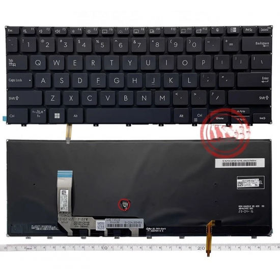 Tastatura Laptop, Asus, ExpertBook B7 Flip B7402F, B7402FBA, B7402FEA, B7402FVA, iluminata, neagra, layout US